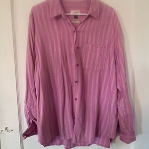 Universal Thread Purple and Orange Striped Shirt